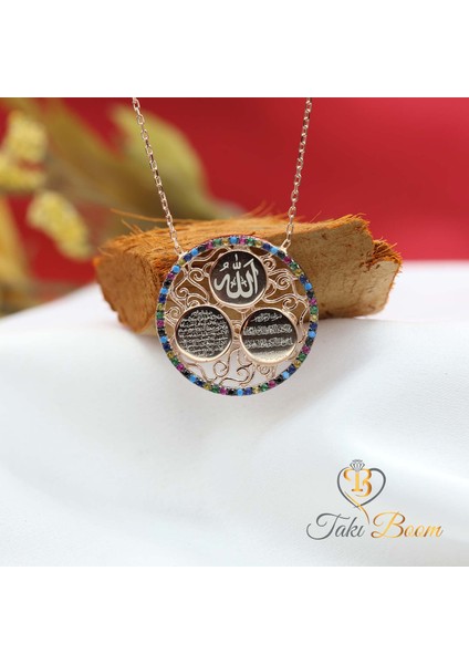 3 Dualı Kolye Ayetel Kürsi Nazar Duası Allah Yazılı 925 Ayar Gümüş