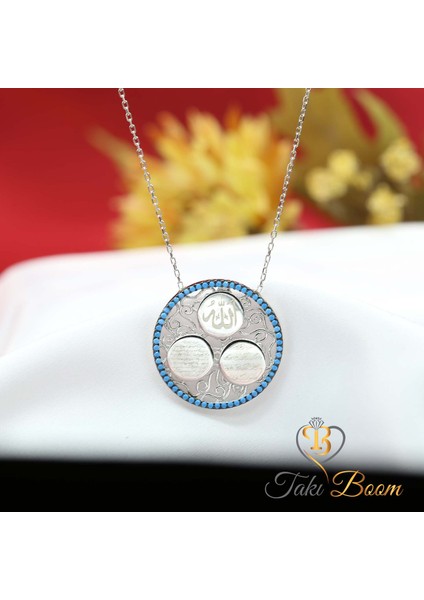 3 Dualı Kolye Ayetel Kürsi Nazar Duası Allah Yazılı 925 Ayar Gümüş