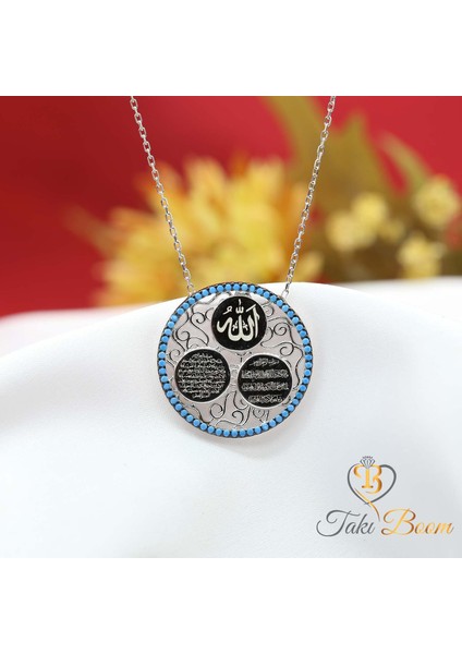 3 Dualı Kolye Ayetel Kürsi Nazar Duası Allah Yazılı 925 Ayar Gümüş