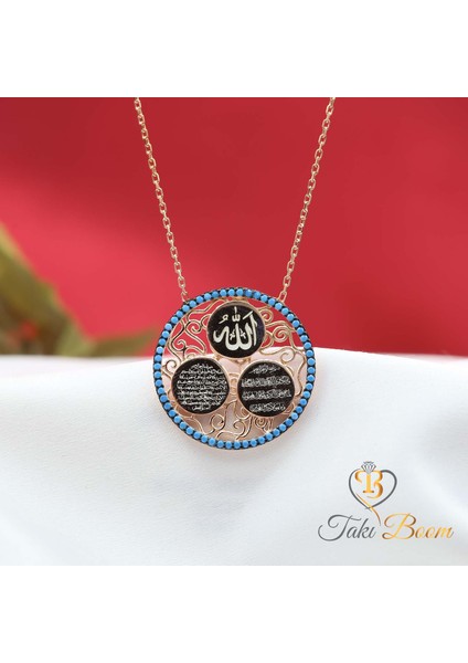 3 Dualı Kolye Ayetel Kürsi Nazar Duası Allah Yazılı 925 Ayar Gümüş