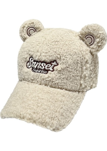 Sonbahar ve Kış Aylarında Kadınlar Için Kuzu Kürkü Kulak Şapkası, Çok Yönlü Yeni Peluş Ördek Şapkası, Popüler Kış Sıcak Mektup Beyzbol Şapkası (Yurt Dışından)