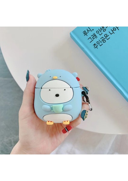 Apple 1/2 Nesil Evrensel Wiress Cup Penguen Bluetooth Kulaklık Koruyucu Için Kılıf (Yurt Dışından) fiyatları