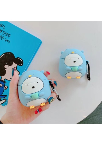 Apple 1/2 Nesil Evrensel Wiress Cup Penguen Bluetooth Kulaklık Koruyucu Için Kılıf (Yurt Dışından) indirimleri