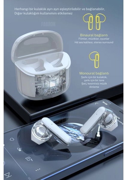 Fr-01 Android Ios Uyumlu Yüksek Ses Kalitesi Universal Çift Mikrofonlu Kulak Içi Bluetooth Kulaklık