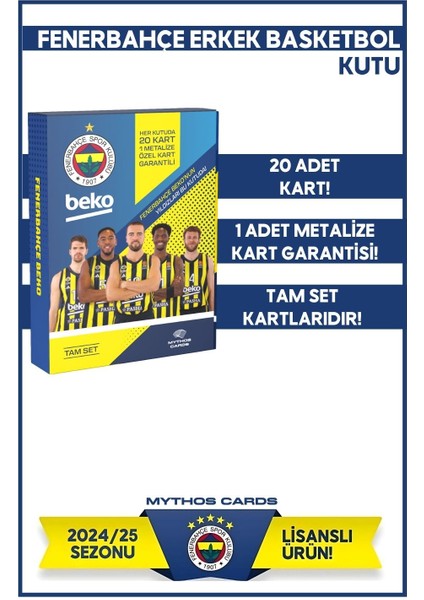 Fenerbahçe Erkek Basketbol Tam Set Sezon Kartları - Kutu