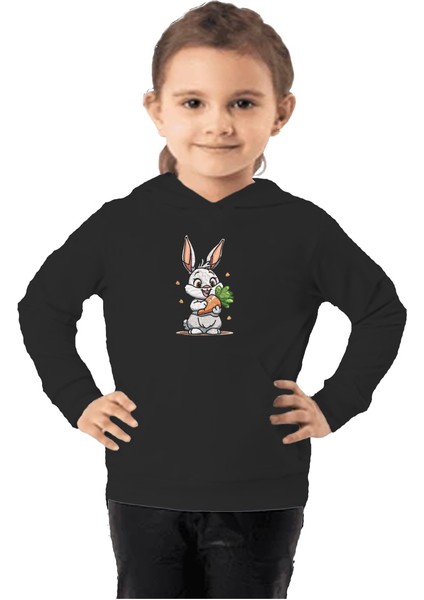 Çocuk Sweatshirt Hoodie 3 Iplik Nakış Kalın Pamuklu Kapüşonlu