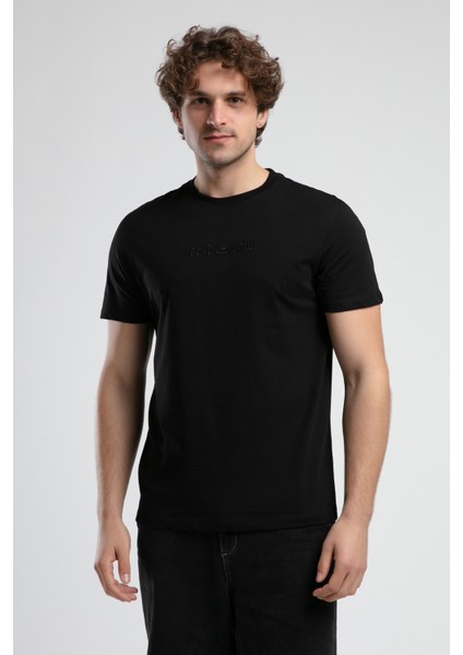 ECKO UNLTD Empıre Siyah Bisiklet Yaka Nakışlı Standard Fit Erkek Tshirt