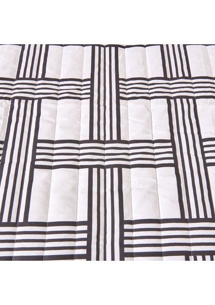 Soft Kareli Çift Kişilik Yatak Örtüsü - Beyaz - 200X230 cm