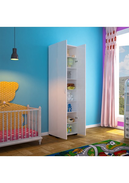 Sekiz Raflı Cokamaclı Dolap Mutfak Dolabı Banyo Dolabı Ofis Dolabı