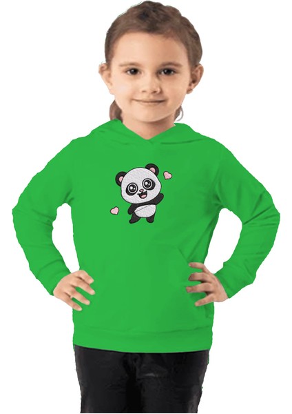 Çocuk Sweatshirt Hoodie 3 Iplik Nakış Kalın Pamuklu Kapüşonlu