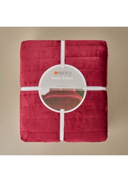 Soft Magro Çift Kişilik Yatak Örtüsü - Kırmızı - 200 x 230 cm