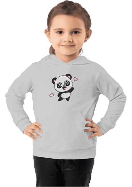 Çocuk Sweatshirt Hoodie 3 Iplik Nakış Kalın Pamuklu Kapüşonlu