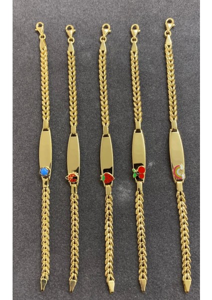 Çocuk Künye Altın Bileklik CGKBLK0194