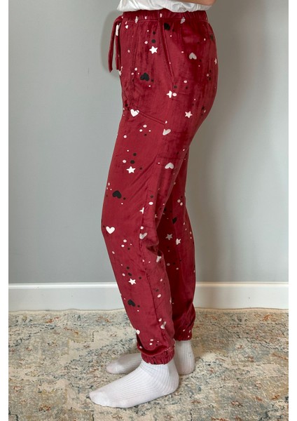 Kadın Kadife Tek Alt 140 Yıldız Bordo fiyatları