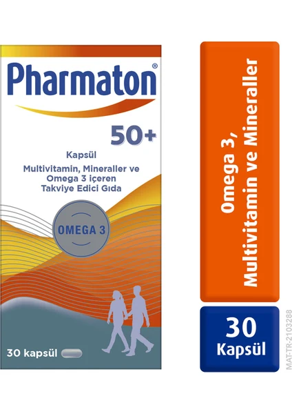 50 Plus 30 Kapsül - Omega 3, Multivitamin ve Mineraller