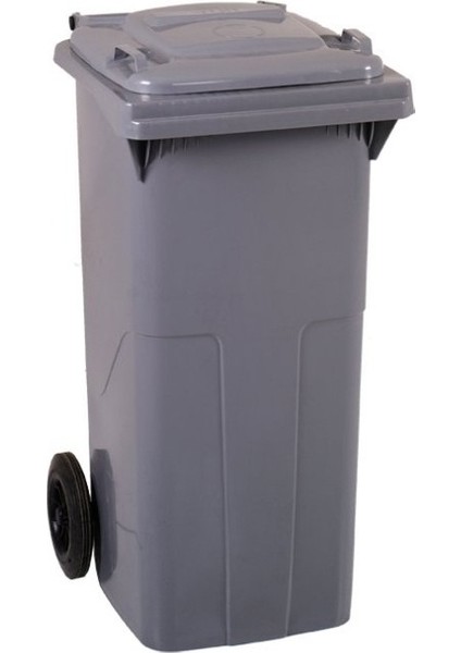 Gri Plastik Çöp Konteyneri 240 Litre Konteyner - A+ Isıya Karşı Dayanıklı Malzeme - Gri
