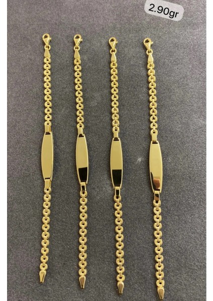 Çocuk Künye Altın Bileklik CGKBLK0199