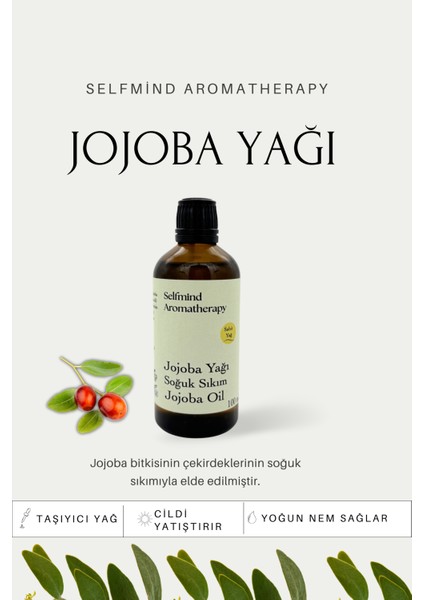 Jojoba Yağı - Soğuk Sıkım Damlalıklı Saf ve Doğal