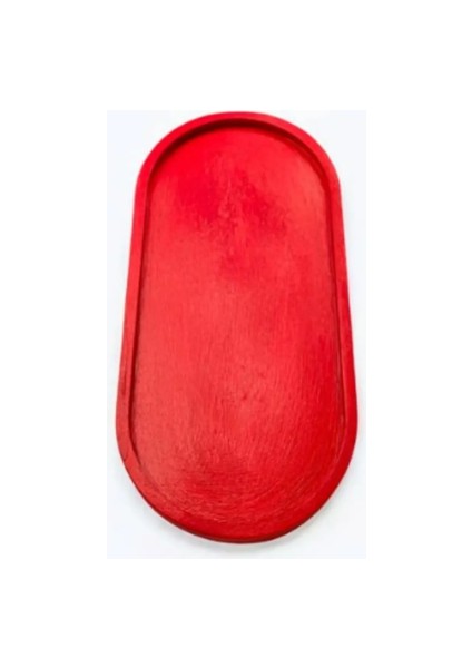 Hediyelik Oval Kırmızı Tabak – Takı Tabağı ve Mum Tabağı Dekoratif Hediyelik