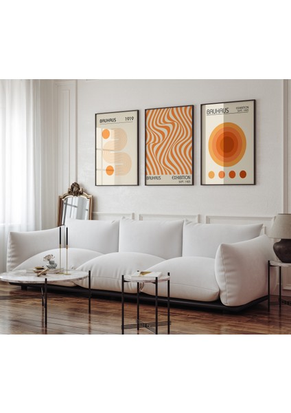 Bauhaus 3'lü Çerçevesiz Poster, Modern Dekoratif Çerçevesiz Poster, Tablo fiyatları