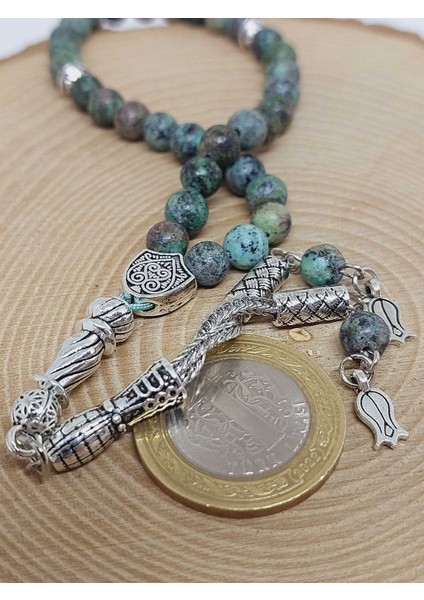 Afrika Turkuazı Taşı Royal Quality 33LÜK Tesbih 6mm (3874) modelleri