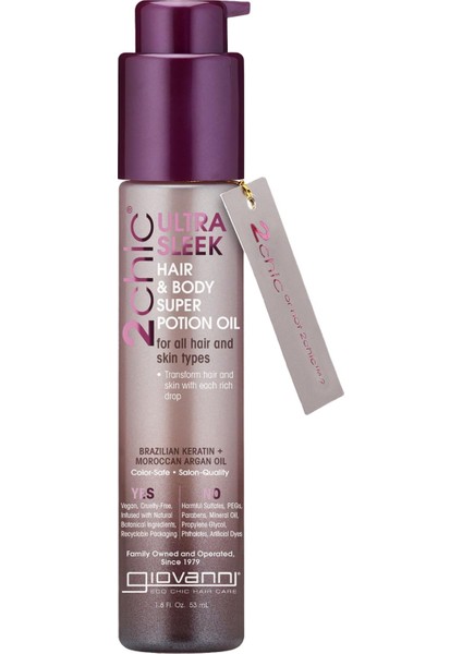 Giovanni 2chic Ultra-Sleek Saç Ve Vücut Yağı 53ml