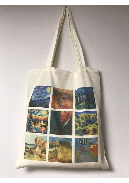 Van Gogh Baskılı Bez Çanta