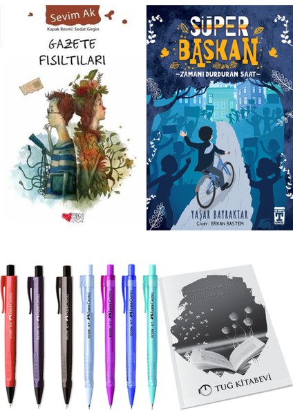 Süper Başkan Zamanı Durduran Saat ve Gazete Fısıltıları 2li Set