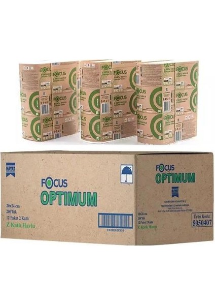 Optimum Z Katlı 12x200 Yaprak Dispenser Havlu (1 Koli)