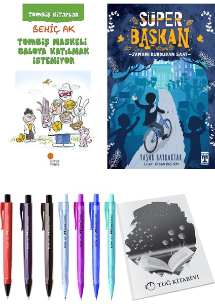 Süper Başkan Zamanı Durduran Saat ve Tombiş Maskeli Baloya Katılmak Istemiyor 2li Set