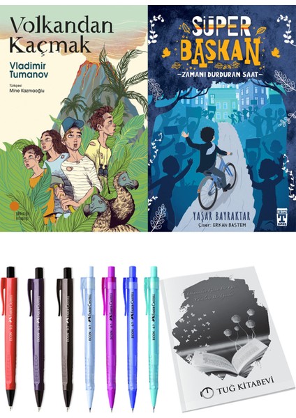 Süper Başkan Zamanı Durduran Saat ve Volkandan Kaçmak 2li Set