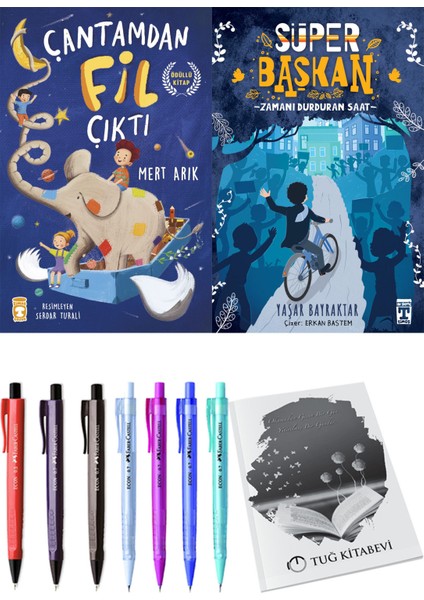 Süper Başkan Zamanı Durduran Saat ve Çantamdan Fil Çıktı 2li Set
