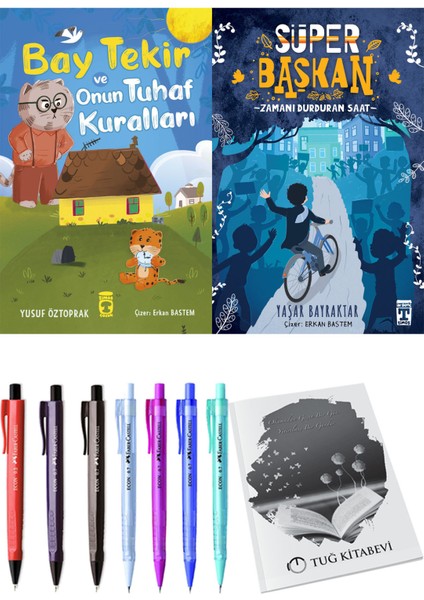 Süper Başkan Zamanı Durduran Saat ve Bay Tekir ve Onun Tuhaf Kuralları 2li Set