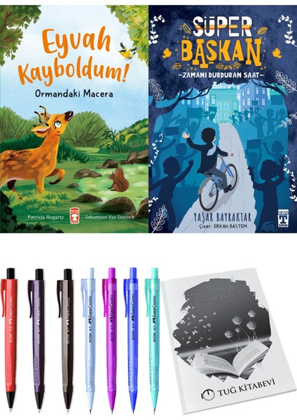 Süper Başkan Zamanı Durduran Saat ve Eyvah Kayboldum! Ormandaki Macera 2li Set