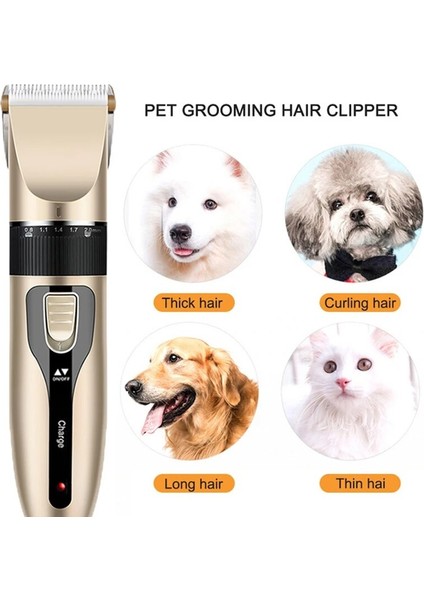 Elektrikli Köpek Makası Pet Kediler Saç Düzeltici Hayvanlar Bakım Saç Kesimi Kesici Tıraş Makinesi Seti Seramik Bıçak Profesyonel Şarj Edilebilir (Yurt Dışından) fiyatları