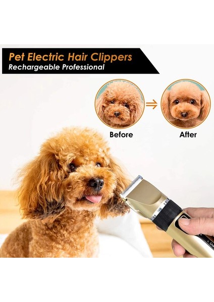 Elektrikli Köpek Makası Pet Kediler Saç Düzeltici Hayvanlar Bakım Saç Kesimi Kesici Tıraş Makinesi Seti Seramik Bıçak Profesyonel Şarj Edilebilir (Yurt Dışından) indirimleri