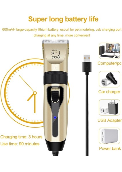 Köpek Profesyonel Saç Kesme Elektrikli Bakım Giyotin Evcil Hayvanlar Içın USB Şarj Edilebilir Tıraş Makinesi Düşük Desibel Hayvanlar Saç Kesimi Makinesi (Yurt Dışından) fırsatları