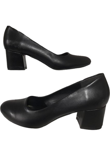 Shoes Kadın Siyah Büyük Bedentopuklu Abiye Ayakkabı