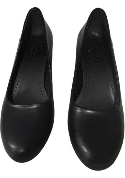 Shoes Kadın Siyah Büyük Bedentopuklu Abiye Ayakkabı