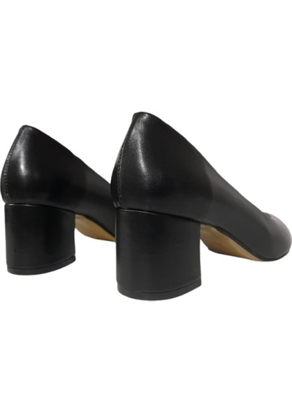 Shoes Kadın Siyah Büyük Bedentopuklu Abiye Ayakkabı