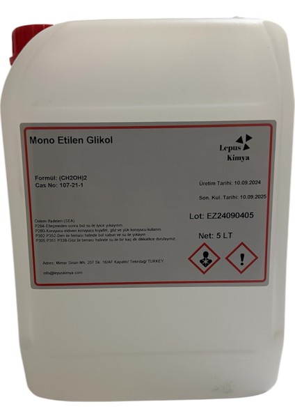 Monoetilen Glikol 5lt (5,5 Kg)