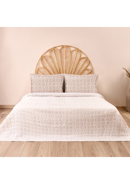 Soft Barella Çift Kişilik Yatak Örtüsü - Beyaz - 260X250 cm