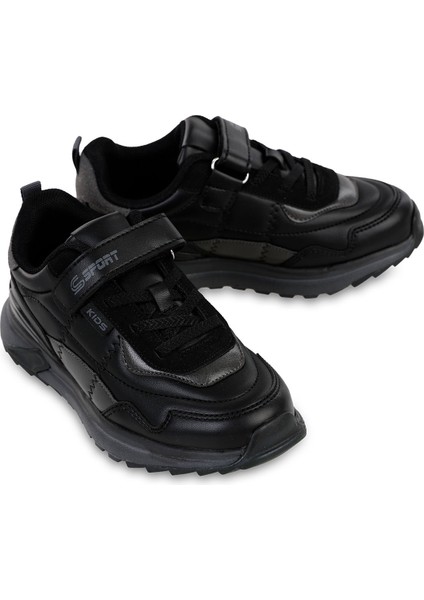 Erkek Çocuk Spor Ayakkabı 31-35 Numara Füme-Siyah fiyatları