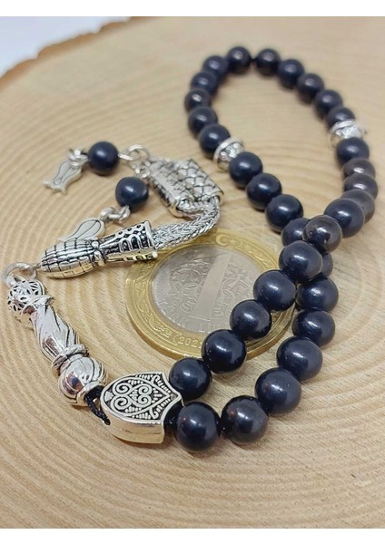 Shungite (Şungit) Taşı 33LÜK Tesbih 6mm (23175) modelleri