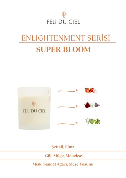 Premium Super Bloom Gül Kokulu Mum 150 gr