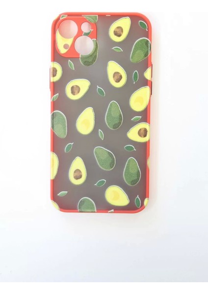iPhone 14 Plus Uyumlu Kamera Korumalı Avokado Kılıf Özel Tasarım Tuşları Renkli Hux Kapak fırsatları