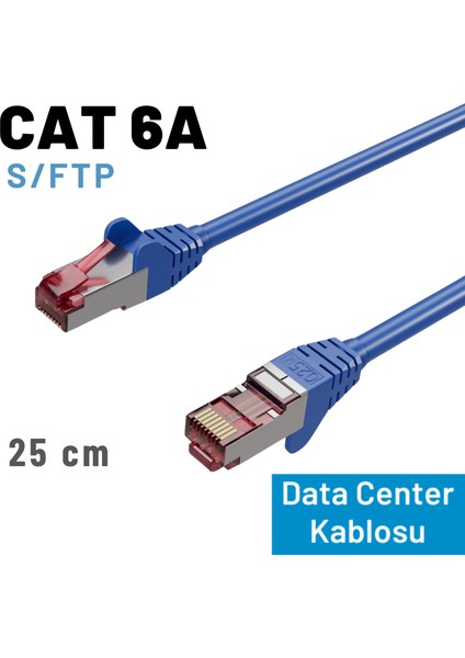 Irenıs 25 cm Cat 6A Kablo, S/ftp Ethernet Data Center Patch Kablo