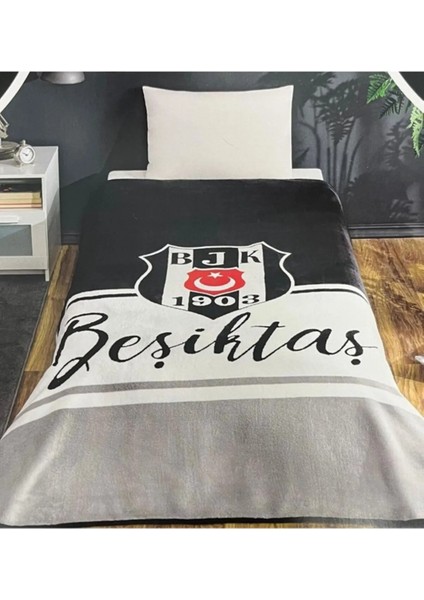 Lisanslı Beşiktaş Klasik Tek Kişilik Battaniye