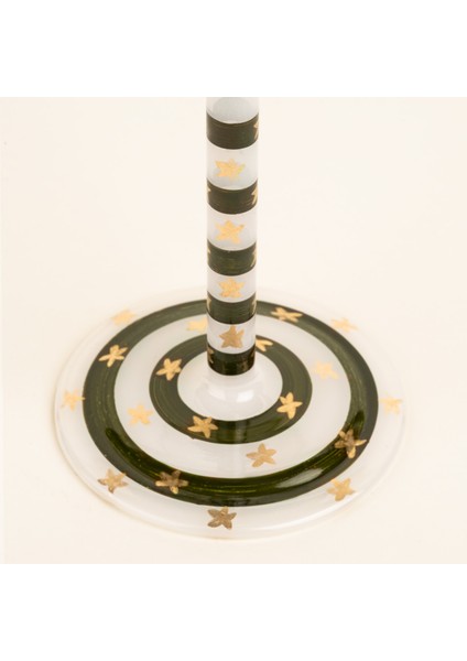 Aravalı Cam Şamdan 9 x 9 x 25 cm Yeşil fırsatları