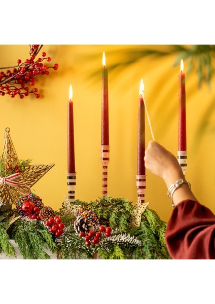 Aravalı Cam Şamdan 10X10X18 cm Fuşya fiyatları